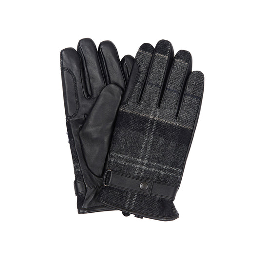 Guanti Uomo Barbour Newbrough Tartan Nero