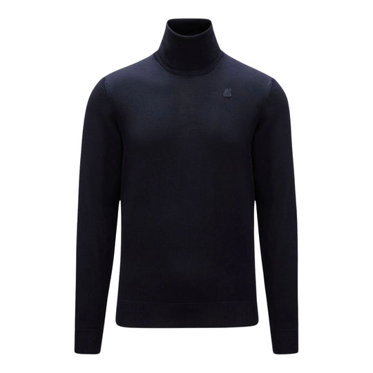 Men's K-Way Henry Merino Sweater Dark Blue