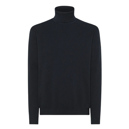 Men's RRD Amos Lupin Turtleneck Knit Sweater Black