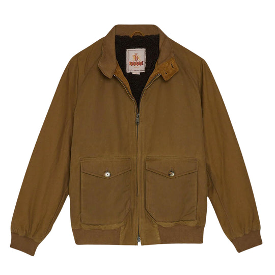 Herrenjacke Baracuta G9 gewachst Tasche Braun