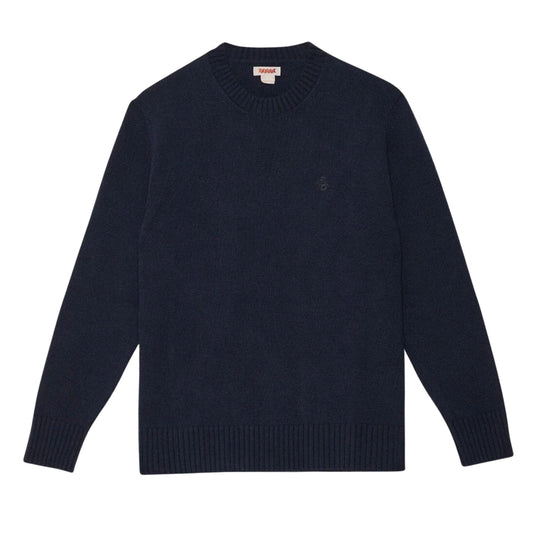 Herrenpullover Baracuta Merinowolle Marineblau