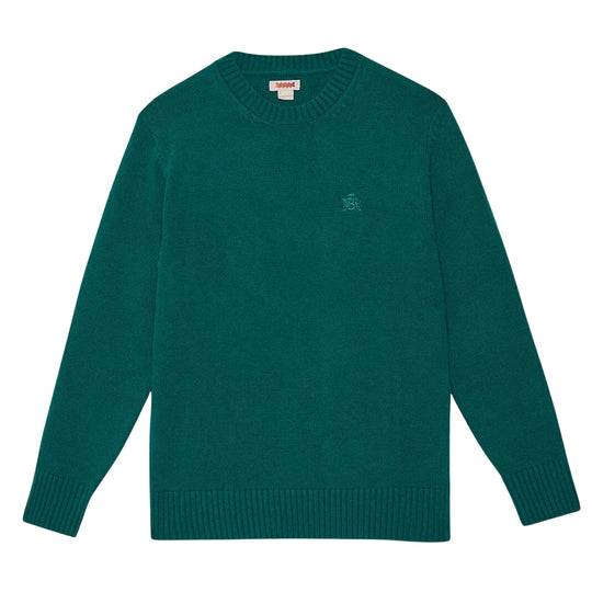 Herrenpullover Baracuta Merinowolle Grün