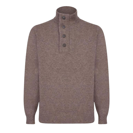 Men's Barbour Essential Patch Half Zip Sweater Taupe