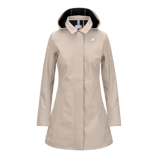 Damenjacke K-Way Mathy Bonded Beige / Blau