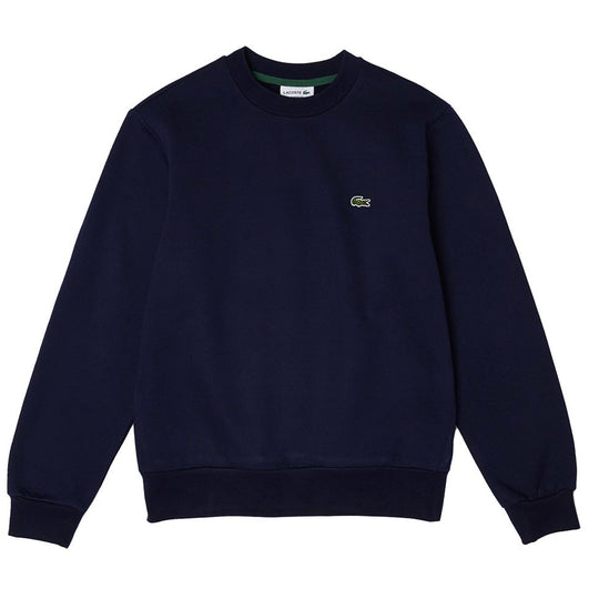 Men's Lacoste Organic Cotton Crewneck Sweatshirt Navy Blue