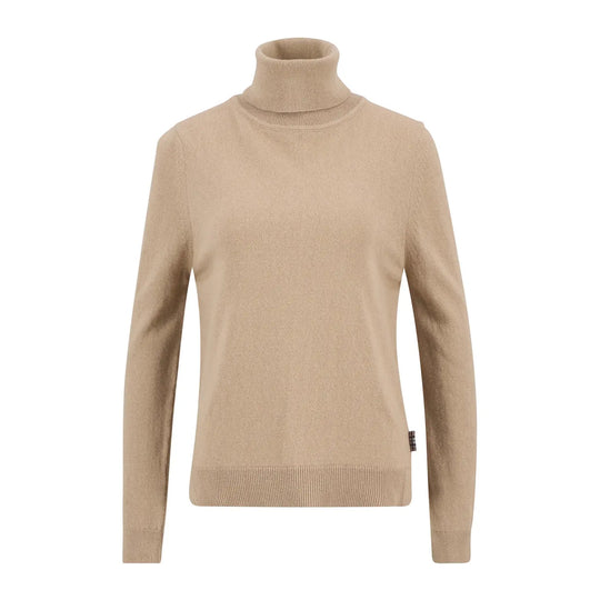 Maglione Donna Barbour Collo Alto Pendle Cammello