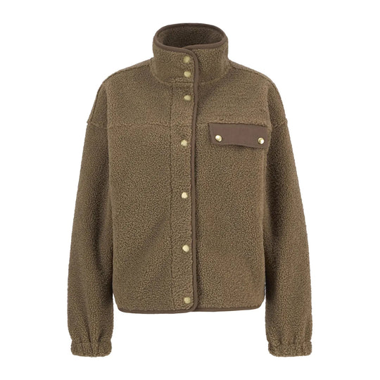 Women's Sweatshirt Barbour Mabel Fleece Overlayers Military Green