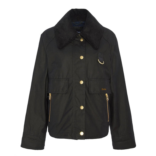 Damenjacke Barbour Catton Wax Schwarz 