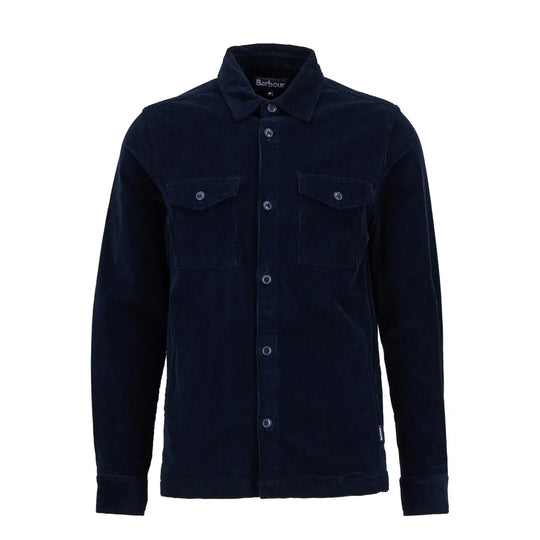 Herren Overshirt Barbour Cord Samt Marineblau