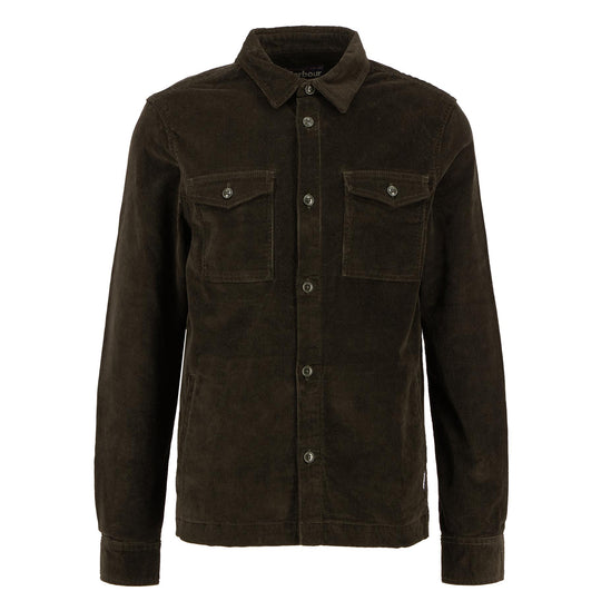 Herren Overshirt Barbour Cord Samt Grün