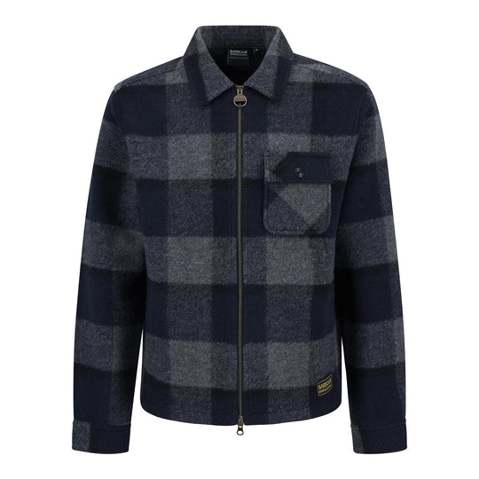 Men's Barbour International Hailwood Fleece Overshirt Blue/Grey