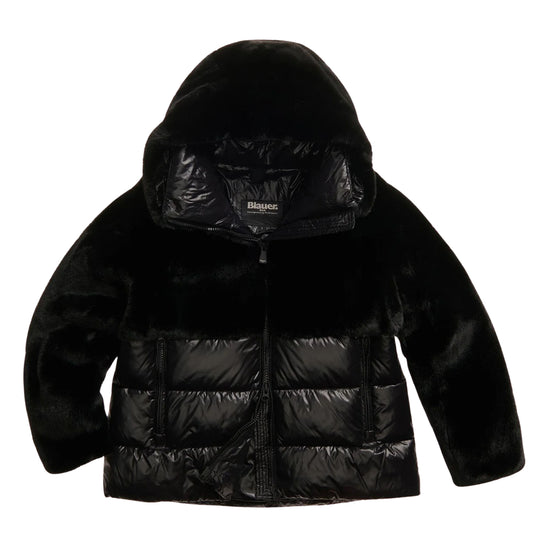 Damensteppjacke Blauer Pelz Eco Fanevil