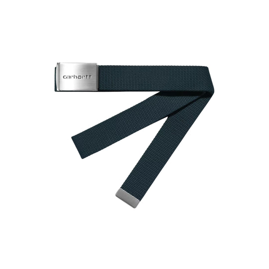 Cintura Carhartt WIP Clip Belt Chrome Petrolio