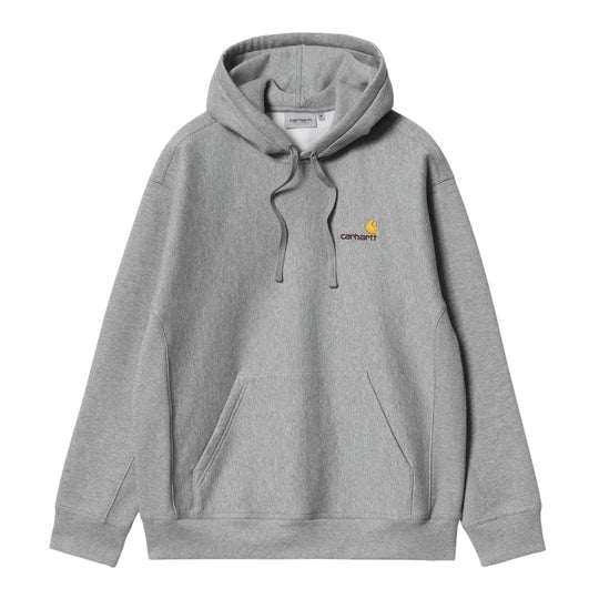Men's Carhartt Hooded American Script Sweatshirt Grey Melange