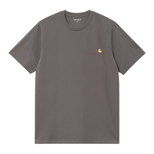 Herren-T-Shirt Carhartt Wip S/S American Script Organic Anthrazit