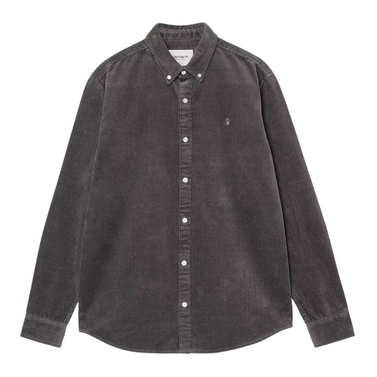 Herrenhemd Carhartt L/S Madisonn Cord Grau