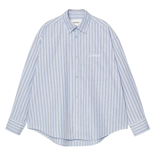 Women's Carhartt W' L/S Grimsby Shirt Stripe Light Blue/White