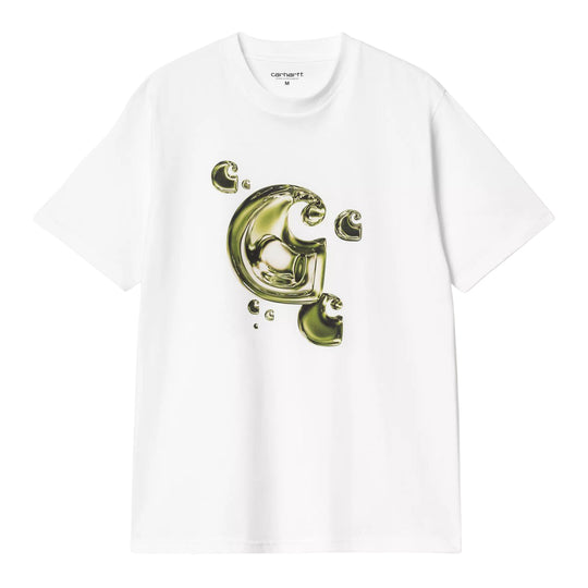 Herren-T-Shirt Carhartt WIP S/S Solar Chrome C-Logo Weiß