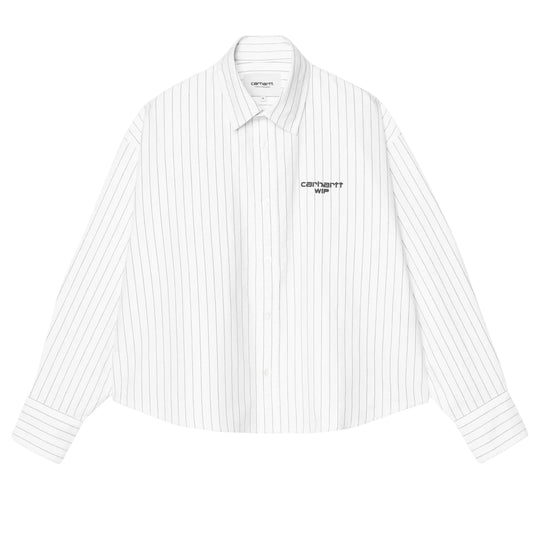 Women's Carhartt W' L/S Cassel Stripe White/Black Shirt