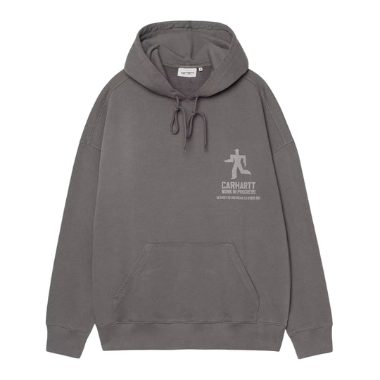 Men's Carhartt Hooded Distance Sweatshirt Washed Grey