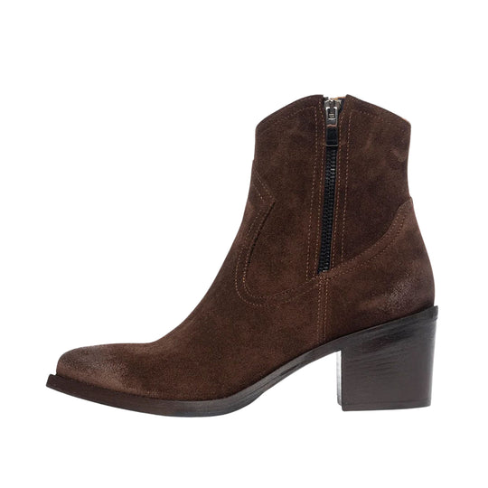 Damen-Stiefeletten Curiositè Tronchetto Wildleder Braun
