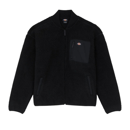 Damen-Fleece Dickies Central Sherpa Bomber Schwarz