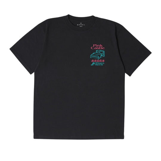 Herren-T-Shirt Edwin Pink Castle Schwarz