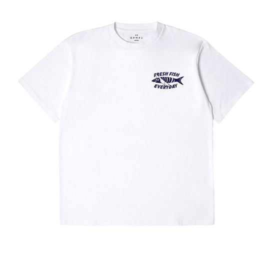 Herren T-Shirt Edwin Monsieur Sakana Weiß