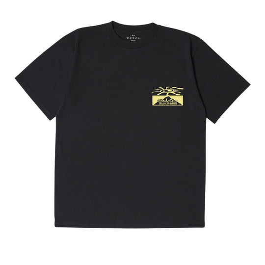 Herren-T-Shirt Edwin Mount Fuji Dusk Schwarz
