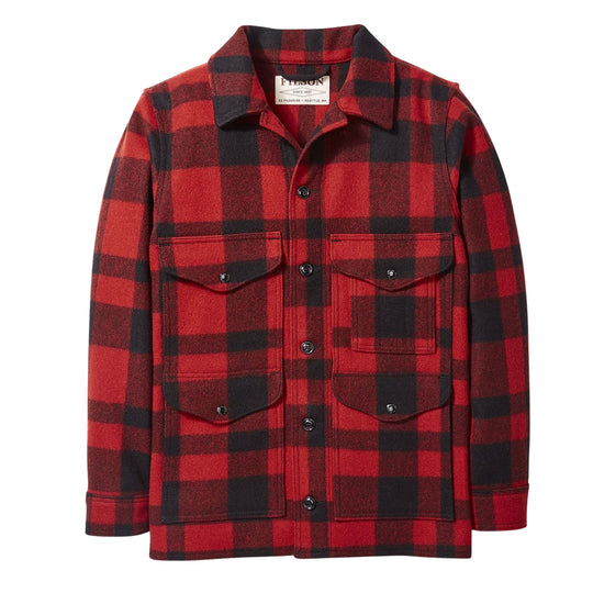 Herrenjacke Filson Mackinaw Wool Cruiser Rot / Schwarz