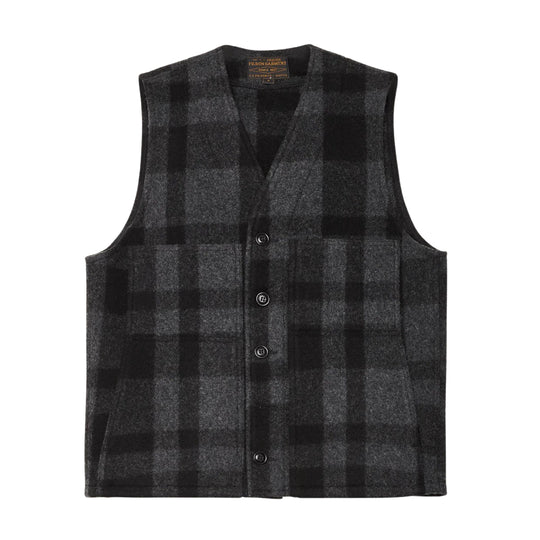 Herrenweste Filson Mackinaw Wollweste Schwarz/Grau
