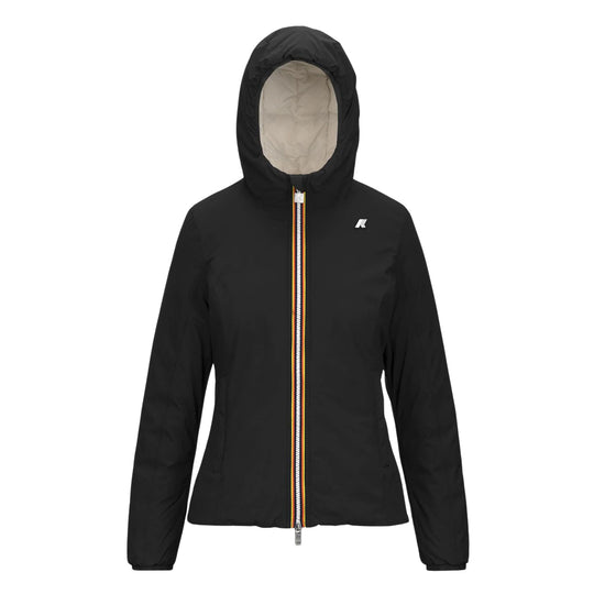 Damenjacke K-Way Lily St Thermo Wendejacke Schwarz / Weiß