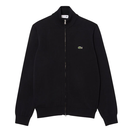 Men's Lacoste High Collar Zip Sweater Black
