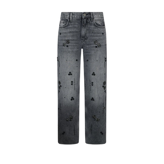 LIU-JO Women's Straight Jeans I W. Stones Grey