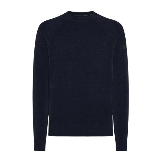 Men's Sweater RRD Velvet Round Knit Blue
