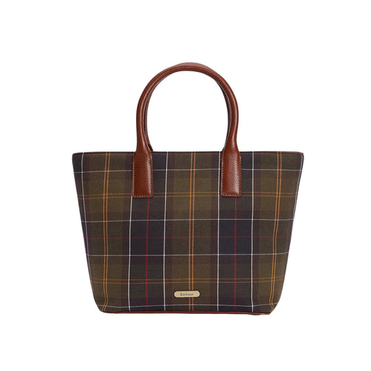 BARBOUR Damestas Tote van tartan BIRCH - Groen/Blauw