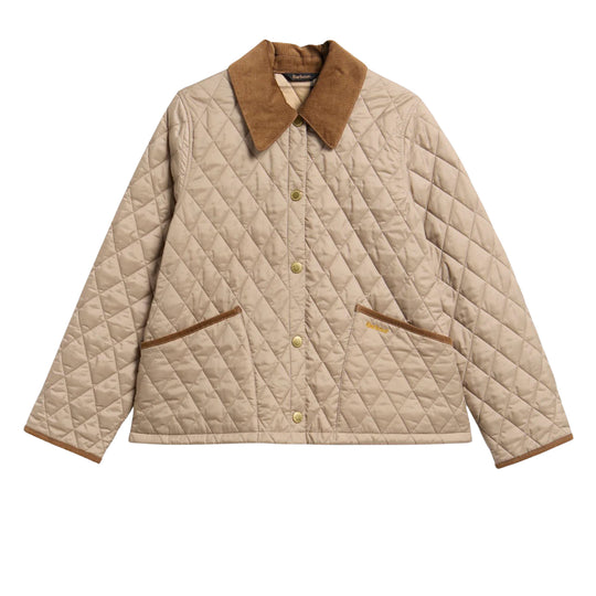 BARBOUR Dames gewatteerde jas LIDDESDALE CROPPED ICONS - Beige