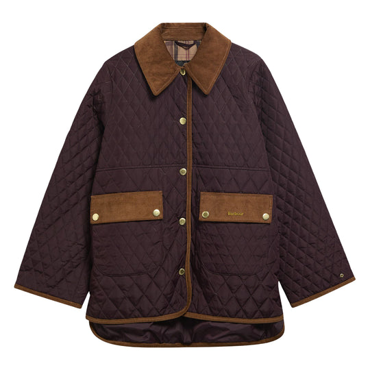 BARBOUR Dames doorgestikt jack WHICKHAM - Bordeaux