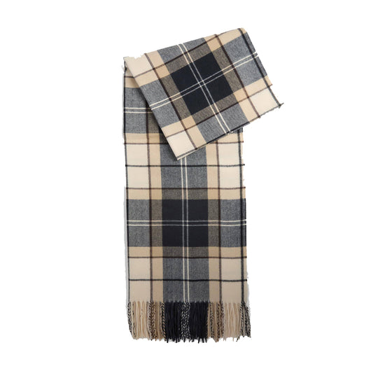 BARBOUR Damesmantelsjaal STANWAY Classic Tartan - Crème/Blauw