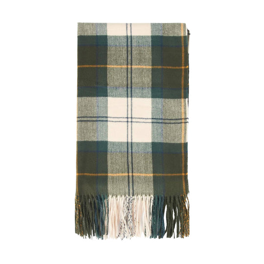 BARBOUR Damesmantelsjaal STANWAY Classic Tartan - Crème/Groen