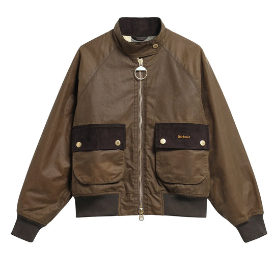 BARBOUR Damesjas van gewaxt katoen IVYBRIDGE - Groen