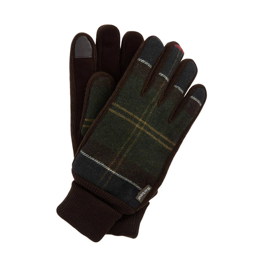 BARBOUR Herren-Tartan-Handschuhe HACKNEY - Grün/Blau