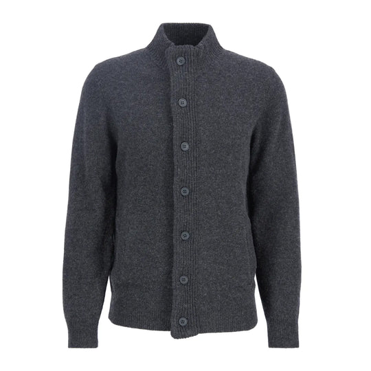 Barbour Essential Patch herentrui met volledige rits Donkergrijs