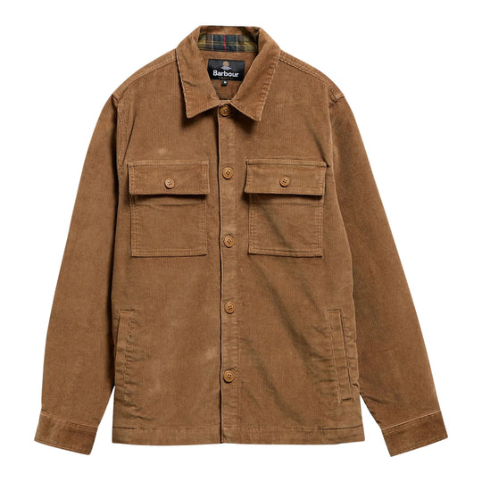 BARBOUR Over Camicia a coste sottili con finiture in tartan - Beige
