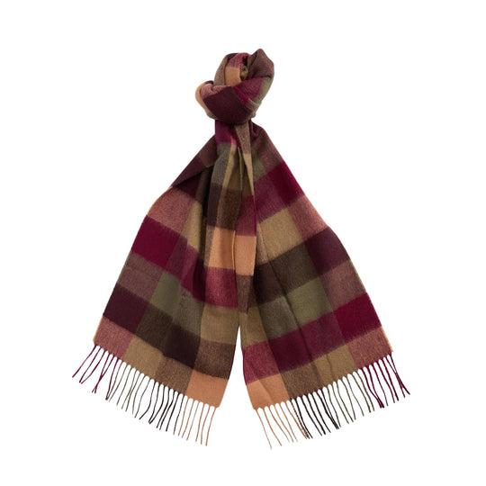 Sciarpa Uomo BARBOUR Large Tattersall Verde/Beige/Bordeaux