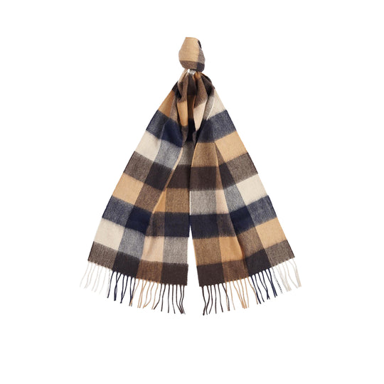 BARBOUR Großer Herrenschal Tattersall - Camel/Blau/ Weiß