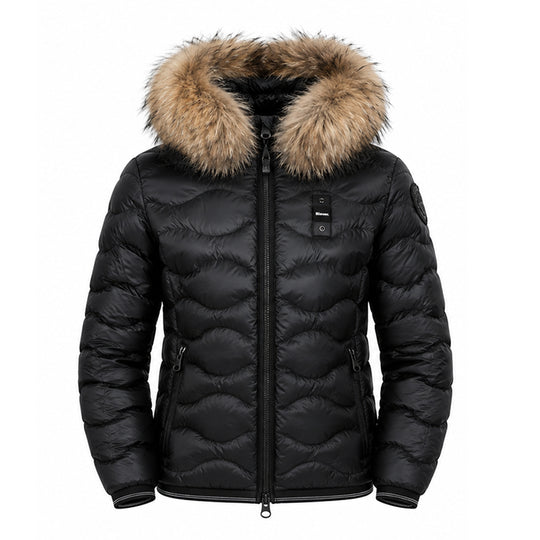 BLAUER Piumino Donna Corto Imbottito Piuma ALDIE - Nero