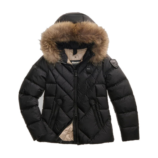 BLAUER Piumino Donna a Linee Geometriche ALICIA - Nero