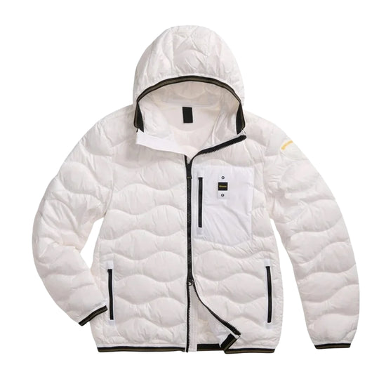BLAUER Piumino Uomo Corto Imbottito WAVE - Bianco