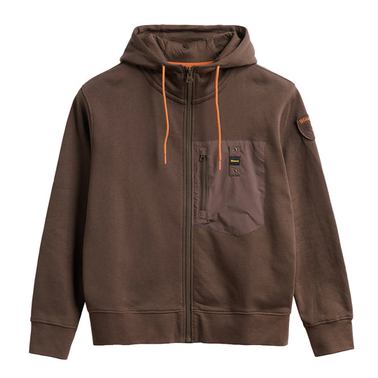 BLAUER NEPTUNE-hoodie voor heren met rits - Bruin